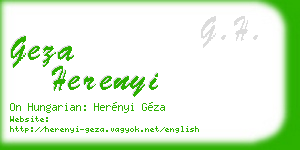 geza herenyi business card